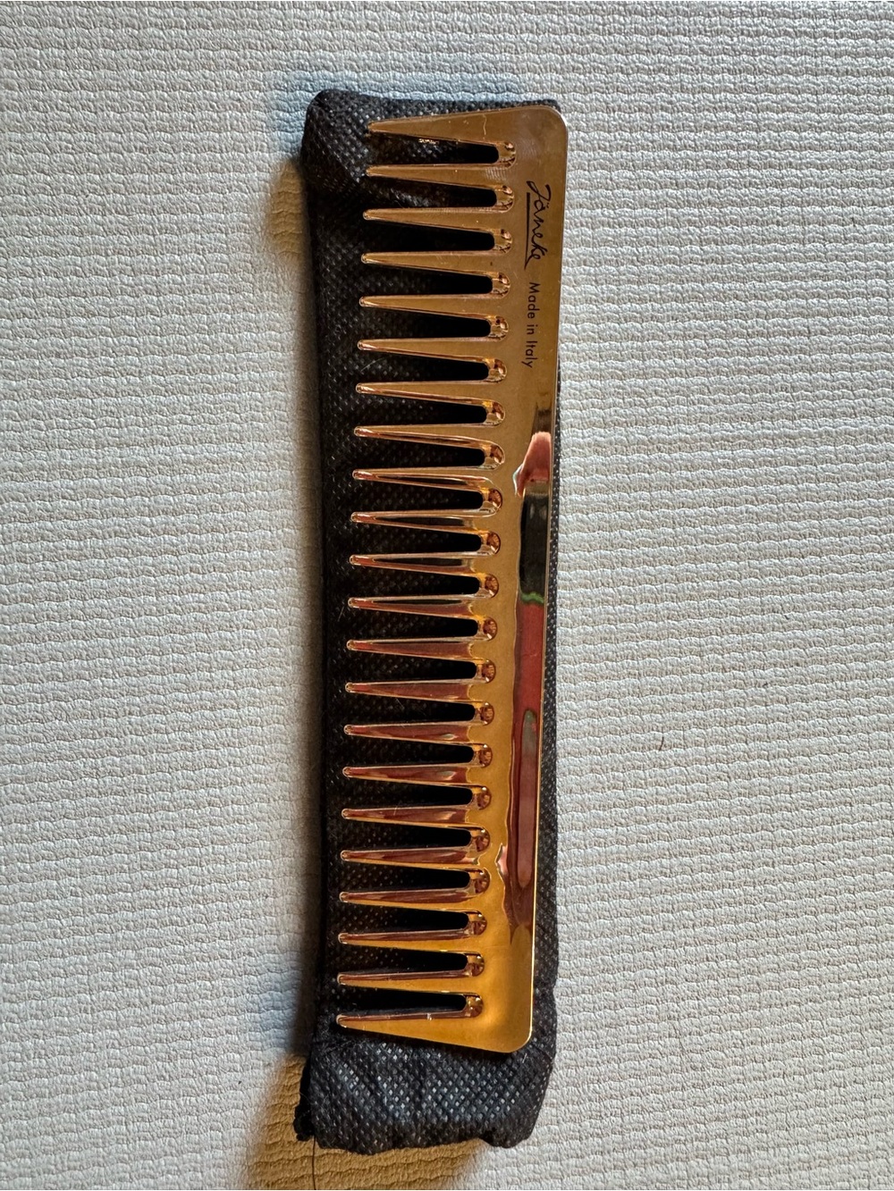 Italian Wide-Tooth Hair Comb - Gold